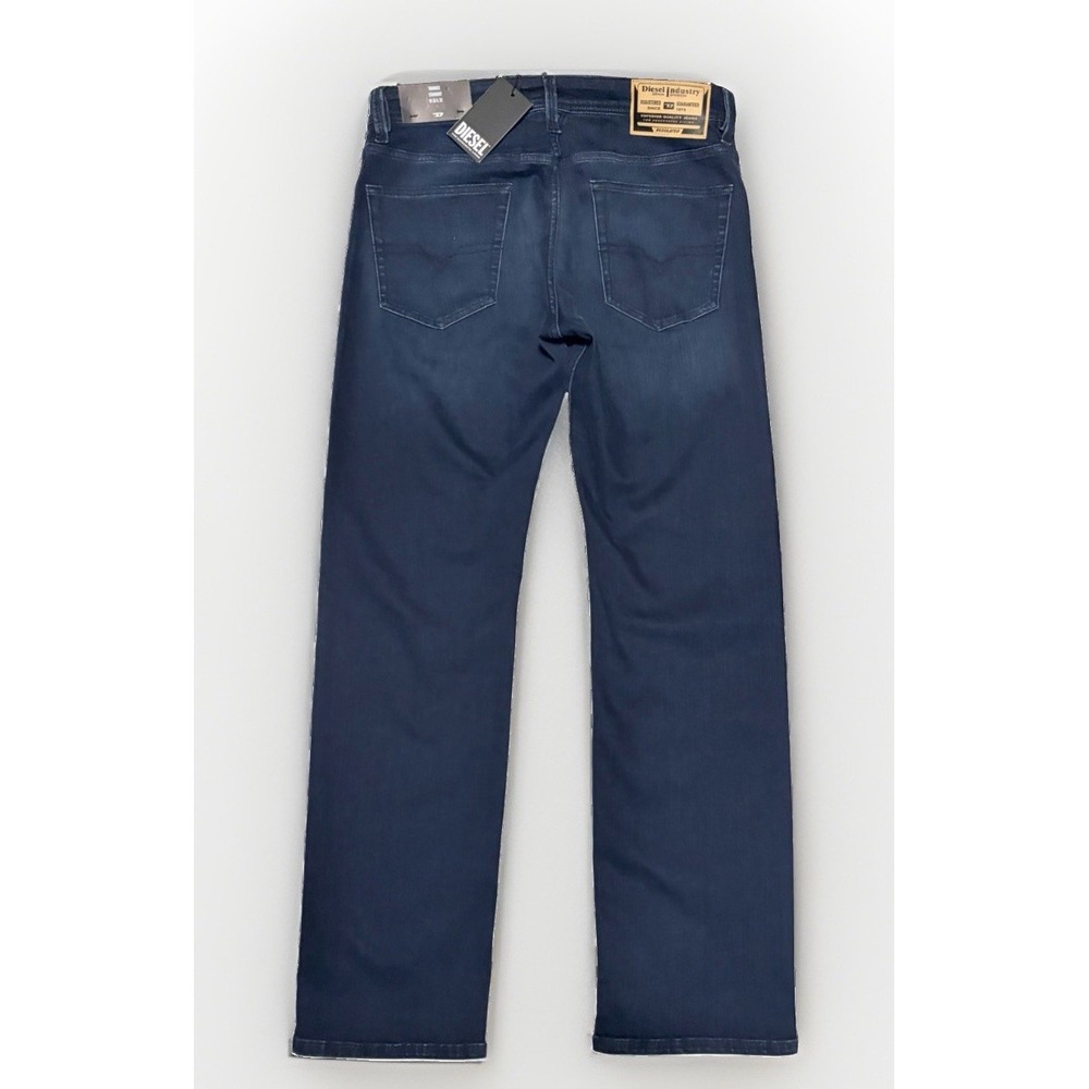 Diesel Markee Straight Jeans Mens 33x32 Dark Wash Blue Denim Button Fly A19035